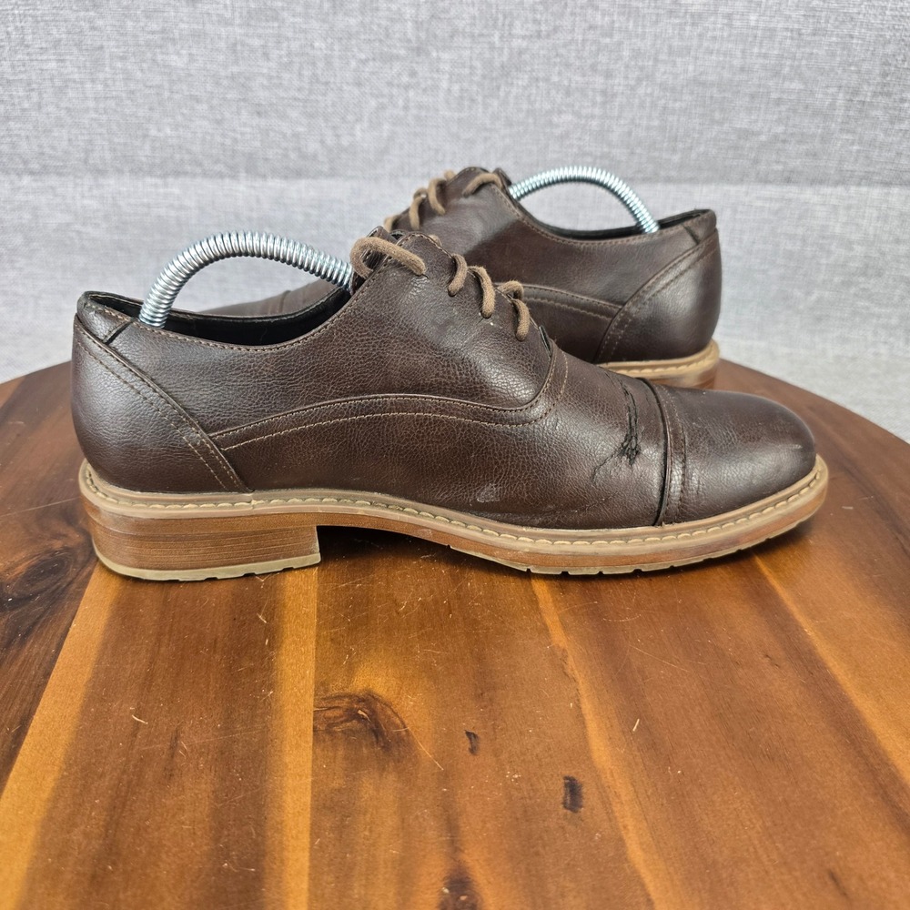 Perry Ellis Portfolio Mens Brown Cap Toe Oxford Dress Shoes PEFST14130B-2 Size 8 - Picture 8 of 16